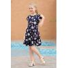imageGORLYA Girls Flutter Sleeve Stretchy ALine Swing Flared Skater Party Dress with Pockets for 412 Years KidsNavy Print