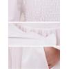 imageGORLYA Girls Long Puff Sleeve Square Neck Boho Frilly Smocked Shirred Flared Midi Dress 414TWhite