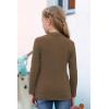 imageGORLYA Girls Long Sleeve Soft Knit Mock Turtleneck Slim Fit Pullover Sweater Top for 414T KidsBrown