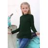 imageGORLYA Girls Long Sleeve Soft Knit Mock Turtleneck Slim Fit Pullover Sweater Top for 414T KidsGreen