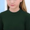 imageGORLYA Girls Long Sleeve Soft Knit Mock Turtleneck Slim Fit Pullover Sweater Top for 414T KidsGreen