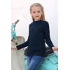 imageGORLYA Girls Long Sleeve Soft Knit Mock Turtleneck Slim Fit Pullover Sweater Top for 414T KidsNavy