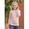 imageGORLYA Girls Long Sleeve Soft Knit Mock Turtleneck Slim Fit Pullover Sweater Top for 414T KidsPink