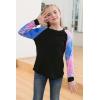 imageGORLYA Girls Long Sleeve Tops Raglan Patchwork Tunic Casual Loose TShirt for 414TBlue Tiedye