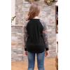 imageGORLYA Girls Long Sleeve Tops Raglan Patchwork Tunic Casual Loose TShirt for 414TGray Print