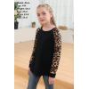 imageGORLYA Girls Long Sleeve Tops Raglan Patchwork Tunic Casual Loose TShirt for 414TLeopard