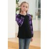imageGORLYA Girls Long Sleeve Tops Raglan Patchwork Tunic Casual Loose TShirt for 414TPurple Plaid