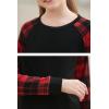 imageGORLYA Girls Long Sleeve Tops Raglan Patchwork Tunic Casual Loose TShirt for 414TRed Plaid