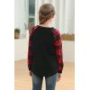 imageGORLYA Girls Long Sleeve Tops Raglan Patchwork Tunic Casual Loose TShirt for 414TRed Plaid