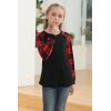 imageGORLYA Girls Long Sleeve Tops Raglan Patchwork Tunic Casual Loose TShirt for 414TRed Plaid
