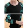 imageGORLYA Girls Long Sleeve Tops Raglan Patchwork Tunic Casual Loose TShirt for 414TTeal Plaid