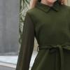 imageGORLYA Girls Mesh Long Sleeve Peter Pan Collar Casual Vintage Aline Party Belted Dress with Pockets for 414TGreen