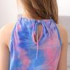 imageGORLYA Girls Jumpsuit Sleeveless Halter Neck Casual Short Rompers Outfits for 414TBlue Tiedye