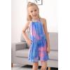 imageGORLYA Girls Jumpsuit Sleeveless Halter Neck Casual Short Rompers Outfits for 414TBlue Tiedye