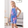 imageGORLYA Girls Jumpsuit Sleeveless Halter Neck Casual Short Rompers Outfits for 414TBlue Tiedye