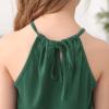 imageGORLYA Girls Jumpsuit Sleeveless Halter Neck Casual Short Rompers Outfits for 414TGreen