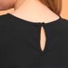 imageGORLYA Girls Puff Sleeve Casual Solid TShirt Pullover Keyhole Back Blouse Tops for 414T KidsBlack Color
