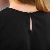 imageGORLYA Girls Puff Sleeve Casual Solid TShirt Pullover Keyhole Back Blouse Tops for 414T KidsBlacklong Sleeve