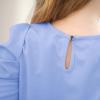 imageGORLYA Girls Puff Sleeve Casual Solid TShirt Pullover Keyhole Back Blouse Tops for 414T KidsLight Blue