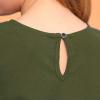 imageGORLYA Girls Puff Sleeve Casual Solid TShirt Pullover Keyhole Back Blouse Tops for 414T KidsOlive Color