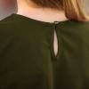 imageGORLYA Girls Puff Sleeve Casual Solid TShirt Pullover Keyhole Back Blouse Tops for 414T KidsOlivelong Sleeve