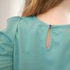 imageGORLYA Girls Puff Sleeve Casual Solid TShirt Pullover Keyhole Back Blouse Tops for 414T KidsTeal