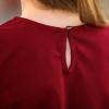 imageGORLYA Girls Puff Sleeve Casual Solid TShirt Pullover Keyhole Back Blouse Tops for 414T KidsWine Redlong Sleeve