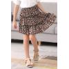 imageGORLYA Girls Ruffle Floral Boho Flowy Cute Tiered Short Mini Skater Skirts 414TBlack Print