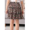 imageGORLYA Girls Ruffle Floral Boho Flowy Cute Tiered Short Mini Skater Skirts 414TBlack Print