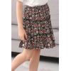 imageGORLYA Girls Ruffle Floral Boho Flowy Cute Tiered Short Mini Skater Skirts 414TBlack Print
