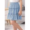 imageGORLYA Girls Ruffle Floral Boho Flowy Cute Tiered Short Mini Skater Skirts 414TBlue Print