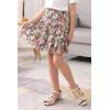 imageGORLYA Girls Ruffle Floral Boho Flowy Cute Tiered Short Mini Skater Skirts 414TColorful Print