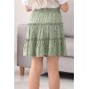 imageGORLYA Girls Ruffle Floral Boho Flowy Cute Tiered Short Mini Skater Skirts 414TGreen Print