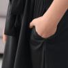 imageGORLYA Girls Short Sleeve Tie Waist Casual Swing Midi TShirt Dress with Pockets for 414T KidsBlack