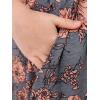 imageGORLYA Girls Short Sleeve Tie Waist Casual Swing Midi TShirt Dress with Pockets for 414T KidsGray Print
