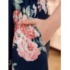imageGORLYA Girls Short Sleeve Tie Waist Casual Swing Midi TShirt Dress with Pockets for 414T KidsNavy Print