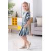 imageGORLYA Girls Short Sleeve Tie Waist Casual Swing Midi TShirt Dress with Pockets for 414T KidsWhite Tiedye