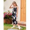 imageGORLYA Girls Sleeveless Casual Jumpsuit Rompers Straight Wide Leg Pants Outfits for 414TBlack Print