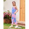imageGORLYA Girls Sleeveless Casual Jumpsuit Rompers Straight Wide Leg Pants Outfits for 414TBlue Zr