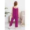 imageGORLYA Girls Sleeveless Casual Jumpsuit Rompers Straight Wide Leg Pants Outfits for 414TFuchsia