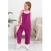 imageGORLYA Girls Sleeveless Casual Jumpsuit Rompers Straight Wide Leg Pants Outfits for 414TFuchsia