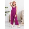 imageGORLYA Girls Sleeveless Casual Jumpsuit Rompers Straight Wide Leg Pants Outfits for 414TFuchsia