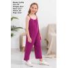 imageGORLYA Girls Sleeveless Casual Jumpsuit Rompers Straight Wide Leg Pants Outfits for 414TFuchsia
