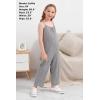 imageGORLYA Girls Sleeveless Casual Jumpsuit Rompers Straight Wide Leg Pants Outfits for 414TGray