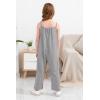 imageGORLYA Girls Sleeveless Casual Jumpsuit Rompers Straight Wide Leg Pants Outfits for 414TGray