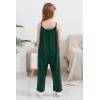 imageGORLYA Girls Sleeveless Casual Jumpsuit Rompers Straight Wide Leg Pants Outfits for 414TGreen