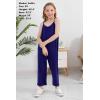 imageGORLYA Girls Sleeveless Casual Jumpsuit Rompers Straight Wide Leg Pants Outfits for 414TNavy