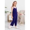 imageGORLYA Girls Sleeveless Casual Jumpsuit Rompers Straight Wide Leg Pants Outfits for 414TNavy
