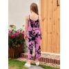 imageGORLYA Girls Sleeveless Casual Jumpsuit Rompers Straight Wide Leg Pants Outfits for 414TPurple Print