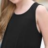imageGORLYA Girls Summer Casual Loose Tank Swing Midi Cute Shift Dress with Pockets for 414T KidsBlack